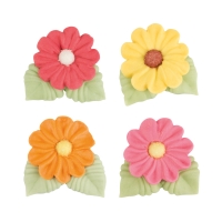 60 pcs Flowers with leaves