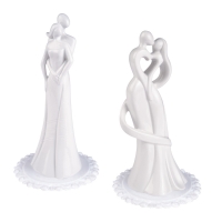 2 pcs Porcelain couple top, white, 2 versions