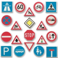 100 pcs Sugar coating plaques  Traffic signs