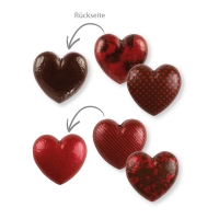 28 pcs Hollow chocolate hearts 3D, dark chocolate