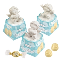 12 pcs Polyresin guardian angel on box, with white pralines