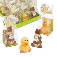 12 pcs Marzipan rabbit and duck in cellophane bag