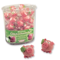 100 pcs Marzipan lucky pig in vase