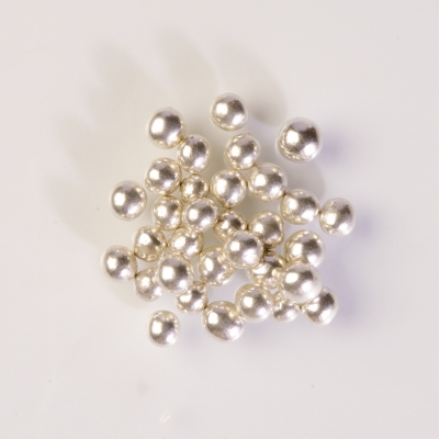 1 pcs Crunchy pearls, silver 